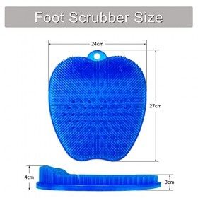 Grande Bassine Plastique Spa Laveur de Pieds de Douche, Foot Scrubber Douche Brosse Pieds avec Ventouse, Coussin de Massage A