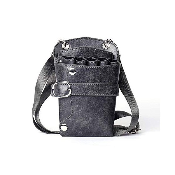 zalati Pochette à ciseaux Porte-ciseaux Sac à bandoulière réglable Ceinture Peigne Holster avec boucles rapides pour salon de