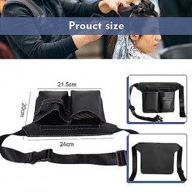 PEALOVCOM Sac à Ciseaux Coiffure en Cuir Pochette Ceinture pour Ciseaux Coiffure Sac de Rangement Coiffeur Etui Ciseaux Coiff