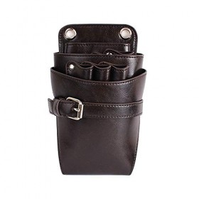 Sac à Ciseaux de Coiffure en Cuir pour salon de coiffure, barbier, outils de coiffure, peigne avec bandoulière réglable Cadea