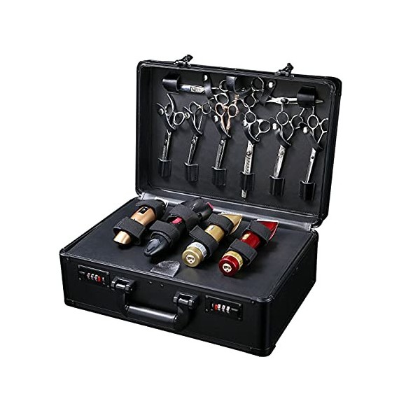 Grand salon de coiffure styliste avec valise, organiseur à outils, mallette portable, grande capacité, rangement doutils por