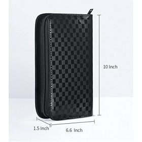 Grand sac à outils de coiffure pour salon de coiffure, barbier, sac en cuir synthétique – Noir