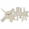 Namofactur Coiffeur Coiffeuse Horloge Murale personnalisée avec Noms Cadeaux danniversaire Ouverture Salon de Coiffure