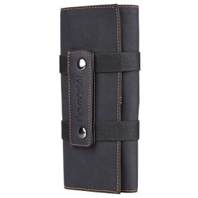 Sacoche à accessoires pour salon de coiffure, pochette à ciseaux pour coiffeur, tissu souple, couleur noire