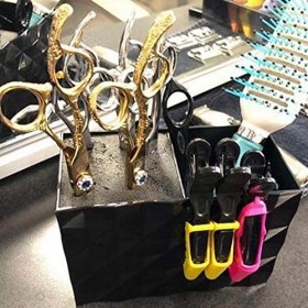 YDong Noir Professionnel Salon Cisaillement Titulaire pour Styliste Ciseaux Rack Titulaire Cas Clips de Cheveux Bo？Te de Rang