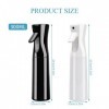 Zsanhua Lot de 2 vaporisateurs vides en plastique pour cheveux - 300 ml - Multifonctionnel - Pour la coiffure, le nettoyage e