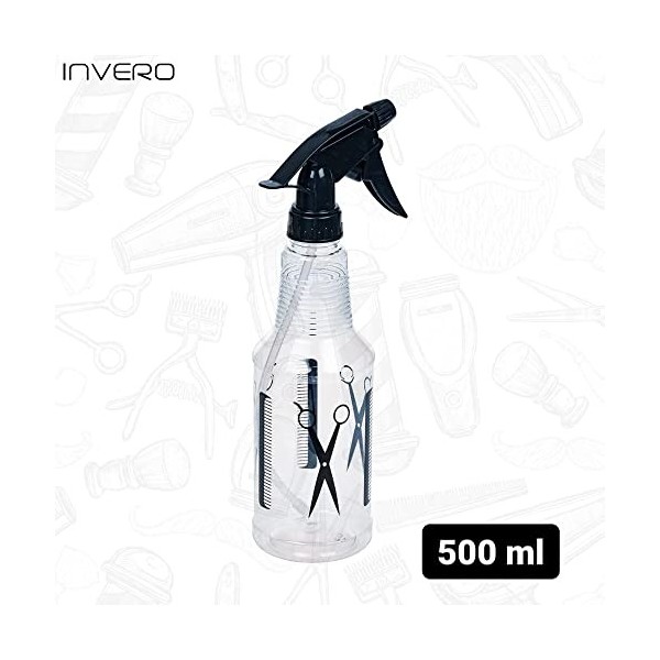 Invero Lot de 2 vaporisateurs de brume deau vide de 500 ml – Pulvérisateur à gâchette anti-fuite réutilisable durable – Outi