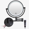 RECKODOR Miroir Grossissant Mural 5X Miroir Maquillage Extensible Miroir Grossissant Mural Lumineux Miroir Grossissant Salle 