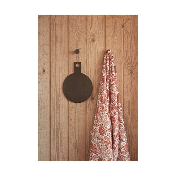 OYOY Living Ping Pong Miroir à main rond en bois Marron foncé 24,5 cm