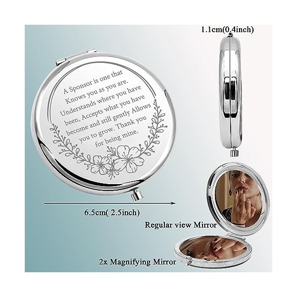 KUIYAI Miroir de poche pour femme - Cadeau de remerciement - Cadeau de remerciement - Cadeau de remerciement - Miroir compact