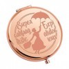 KUIYAI Supercalifragilisticexpialidocious Miroir de maquillage compact pour filles et femmes Miroir de poche Miroir de voyage