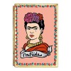 Art&design24 Miroir « Im Frida », Miroir de Poche en Fer-Blanc Visage de Frida Kahlo, Petit Miroir 5,5 x 8 cm, Poids 55 g, P