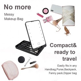 Nouveau pinceau de maquillage avec boîte et miroir LED