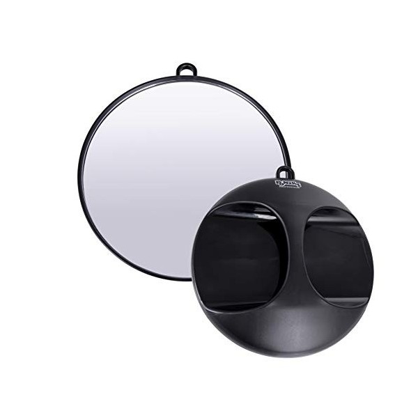 Poniks Miroir de coiffeur professionnel portable noir 28 cm