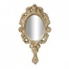 Biscottini Miroir à Main 38,5x3x21,5 cm en Bois | Miroir Portable décoratif et Miroir de Maquillage Fille et Fille | Miroir d