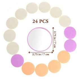 Lurrose Lot de 24 mini miroirs de poche ronds légers pour femme et fille