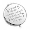 KUIYAI Miroir de maquillage pour professeur de musique « A Great Music Teacher Is Hard To Find And Impossible To Forget Music