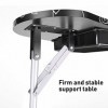 LEIBOU Table de manucure professionnelle portable et pliable de 91,4 cm de long avec loupe USB LED, roulettes, tiroir, éponge