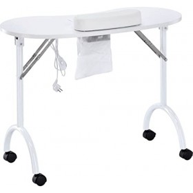 Table de manucure pliante avec absorbeur mobile CB-9001A-WHITE