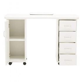 Barberpub Manucure Table à Ongles Double Conteneur Table détude Résistant à lacétone Spa Salon de Beauté Équipement pour On