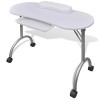 vidaXL Table de Manucure Pliante avec roulettes Mobilier Meuble Portable