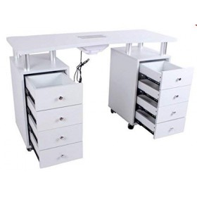 Table de manucure professionnelle à 8 tiroirs, pour salon de beauté, studio d’artiste