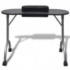 Chusui Table Manucure,Table Manucure Pliante,Table Onglerie Professionnel,Table à manucure Pliable avec roulettes Noir