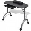 SKM Table à manucure Pliable avec roulettes Noir, Weight:6.95 kg,110123