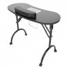 Table de Manucure Portable et Pliable avec Dépoussiéreur Intégré/repose-poignet Client/roues Contrôlables/étui de Transport p