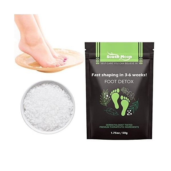 Rianpesn 5 Pcs sel pour tremper les pieds | 50 g de sel de bain Epsom tremper | Trempage naturel pour les pieds secs et fissu