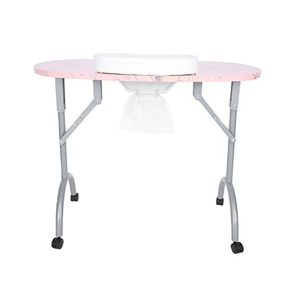 FOLOSAFENAR Table à Ongles Pliante Table de manucure Professionnelle Anti-acétone pour Salon pour la Maison 220V, European St