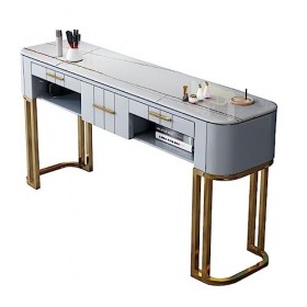Kalolary Table de Manucure, Table de Station de Manucure Portable Table  Manucure Pliante avec roulettes Table de Bureau de Beauté pour Ongles Spa