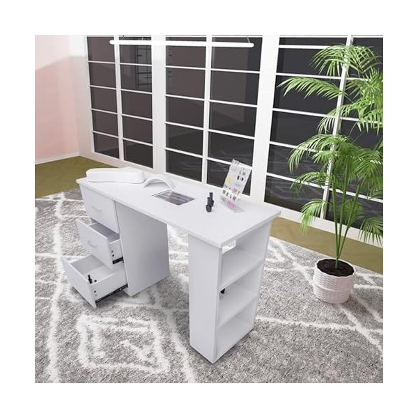 Produce Shop Table de manucure et reconstruction des ongles avec aspirateur et commodes Sunset