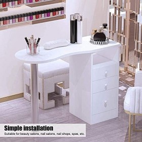 Haofy Table de Manucure Table à Ongles Table de Manucure Professionnelle Poste de Travail de Technicien à Ongles Bureau dart