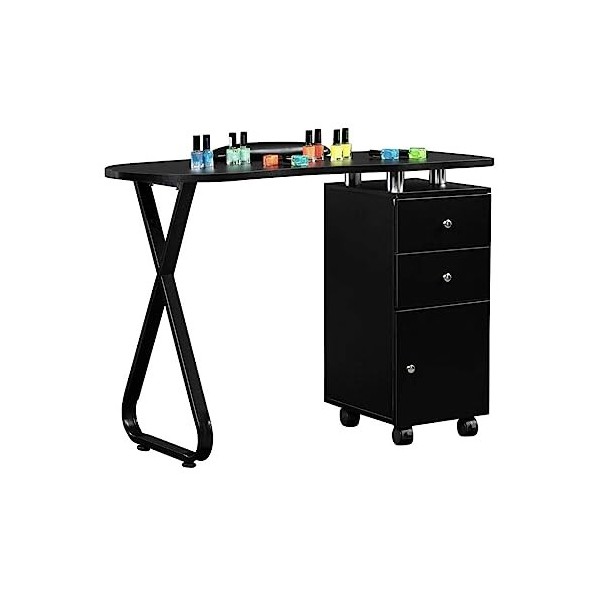 Table de Manucure Mobile avec Tiroirs et roulettes pour Les Salons