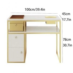 Table de Manucure Portable de Grande Capacité avec Étagères et Tiroirs Table de Manucure Portable pour Prothésiste Ongulaire