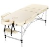 Yaheetech Table de Massage Pliante Professionnelle 3 Section 70 x 213 cm avec Cadre en Aluminium Lit de Massage Portable à Ha