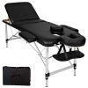 TecTake Table de Massage Pliante Aluminium Cosmetique Lit de Massage Portable + Housse de Transport - diverses Couleurs au Ch