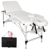 TecTake Table de Massage Pliante Aluminium Cosmetique Lit de Massage Portable + Housse de Transport - diverses Couleurs au Ch