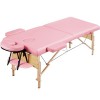 Yaheetech Table de Massage Pliante Lit de Massage Professionnel en 2 Sections en Bois Massif Table Canapé Cosmetique Thérapie