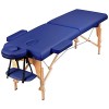 Yaheetech Table de Massage Pliante Lit de Massage Professionnel en 2 Sections en Bois Massif Table Canapé Cosmetique Thérapie