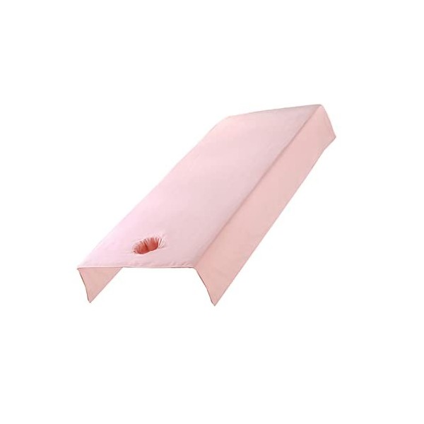 perfk 2pcs Drap de Lit Housse Spa Massage Traitement Table de Lit Drap Housse de de Massage/Camel + Rose