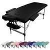 Vivezen - Table de Massage Pliante 2 Zones en Aluminium + Accessoires et Housse de Transport - Plusieurs Coloris