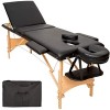 TecTake Table de Massage 3 Zones Pliante cosmetique lit de Massage Portable + Housse de Transport - diverses Couleurs au Choi