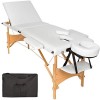 TecTake Table de Massage 3 Zones Pliante cosmetique lit de Massage Portable + Housse de Transport - diverses Couleurs au Choi