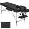 TecTake Table de Massage Pliante Aluminium Cosmetique Lit de Massage Portable + Housse de Transport - diverses couleurs au ch