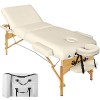 TecTake Table Lit de Massage Pliante Portable - diverses Couleurs au Choix Beige 