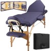 Vesgantti Table de Massage Pliante Bois 3 Sections Lit de Massage Professionnel lit Cosmétique Esthetique Hauteur Réglable 21