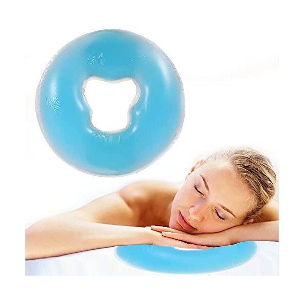 Oreiller en Silicone Doux de Massage, Coussin en Gel Viscoélastique pour Le Visage ou Les Fentes Nasales de la Table de Massa