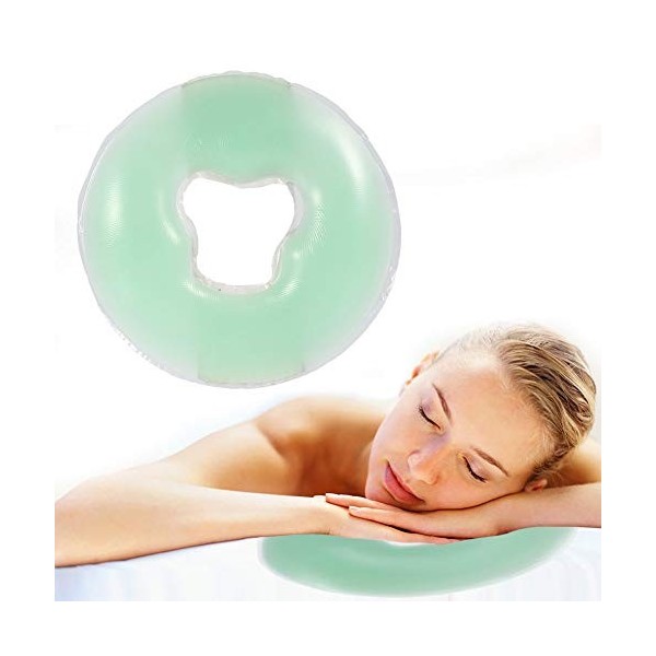 Oreiller en Silicone Doux de Massage, Coussin en Gel Viscoélastique pour Le Visage ou Les Fentes Nasales de la Table de Massa